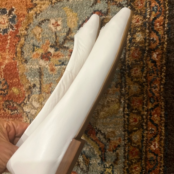 Kate Spade White Flats with Silver Accent - Picture 2 of 4